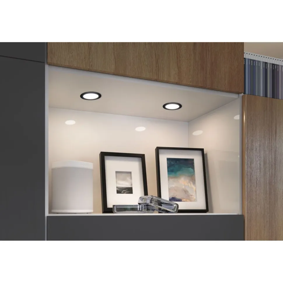 LED-kalustevalaisin Paulmann Ø65mm 3000K upotettava 2.5W 180lm kromi, 3kpl/pkt