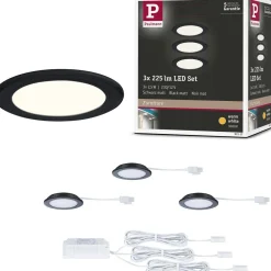 LED-kalustevalaisin Paulmann Ø65mm 3000K upotettava 2.5W 180lm kromi, 3kpl/pkt