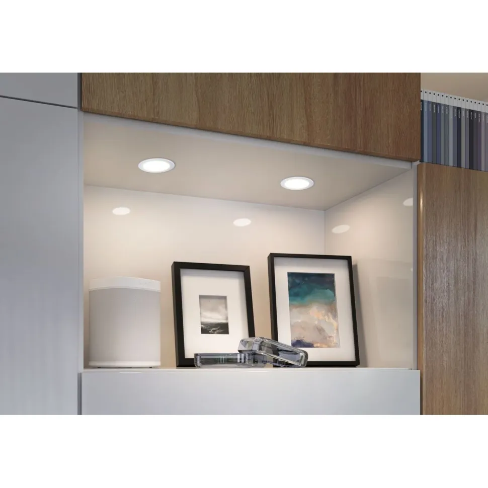 LED-kalustevalaisin Paulmann Ø65mm 3000K upotettava 2.5W 180lm kromi, 3kpl/pkt