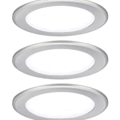 LED-kalustevalaisin Paulmann Ø65mm 3000K upotettava 2.5W 180lm kromi, 3kpl/pkt