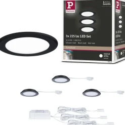 LED-kalustevalaisin Paulmann Ø65mm 3000K upotettava 2.5W 180lm kromi, 3kpl/pkt