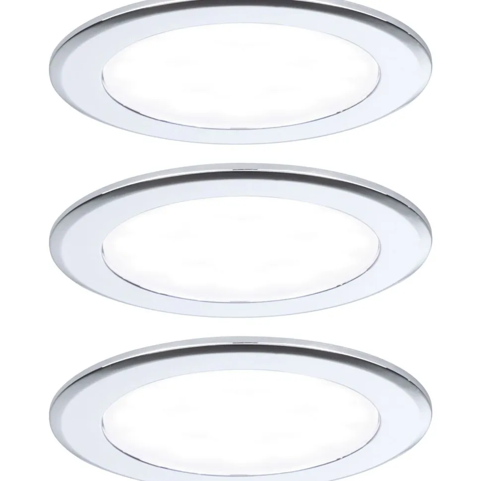 LED-kalustevalaisin Paulmann Ø65mm 3000K upotettava 2.5W 180lm kromi, 3kpl/pkt