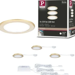 LED-kalustevalaisin Paulmann Ø65mm 3000K upotettava 2.5W 180lm kromi, 3kpl/pkt