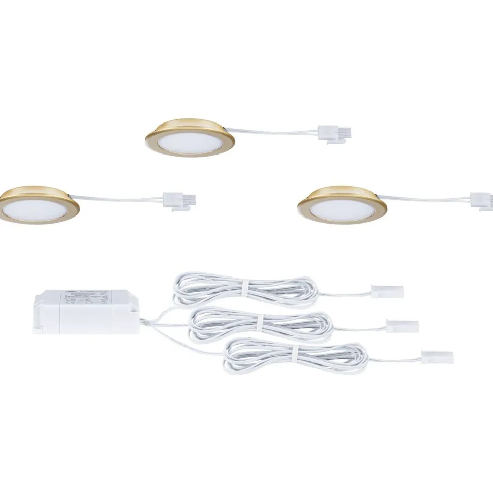 LED-kalustevalaisin Paulmann Ø65mm 3000K upotettava 2.5W 180lm kromi, 3kpl/pkt