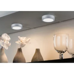 LED-kalustevalaisin Paulmann Pukk, 3kpl, 3.5W, 65mm, 210lm, mattakromi