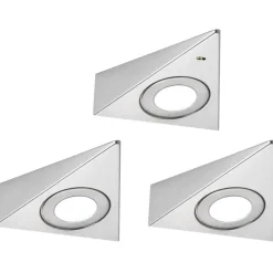 LED-kalustevalaisin Paulmann Trias 135x132mm 4000K liiketunnistin 2.7W 185lm harjattu rauta, 3kpl/pkt