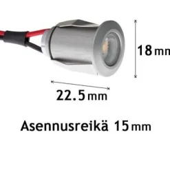 LED-kalustevalaisinsetti Highline wide teholed 6x3W alumiini + muuntaja  350mA