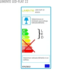 LED-kalustevalaisinsetti Limente LED-Flat 22 4x7.6 W valkoinen