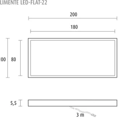 LED-kalustevalaisinsetti Limente LED-Flat 22 5x7.6 W valkoinen