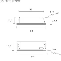 LED-kalustevalaisinsetti Limente LED-LENOX, 1x4W, 3000K, valkoinen