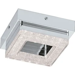LED-katto-/seinävalaisin Eglo Fradelo 120x120mm kromi kristalli 95655