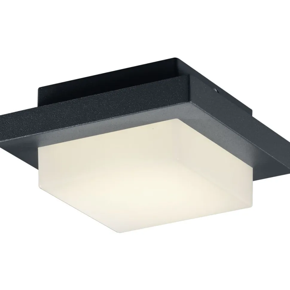 LED-katto-/seinävalaisin Hondo 140x140x65 mm antrasiitti