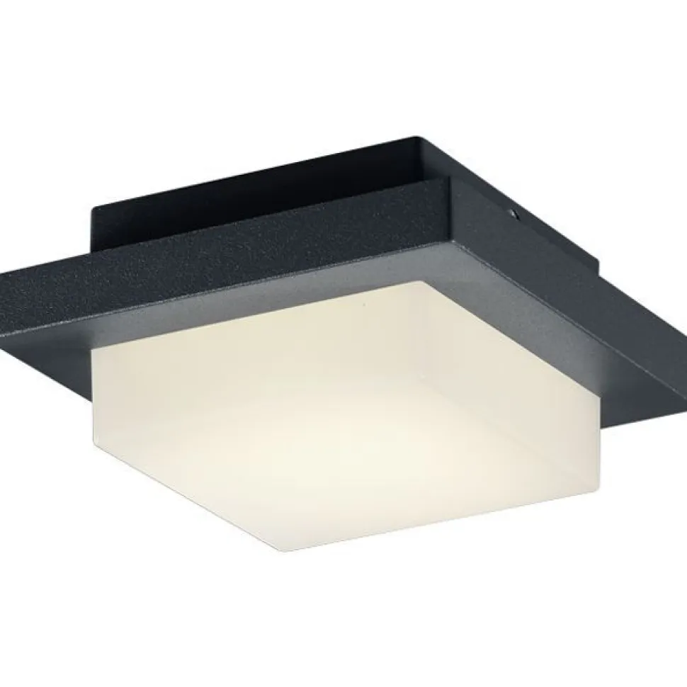 LED-katto-/seinävalaisin Hondo 140x140x65 mm antrasiitti