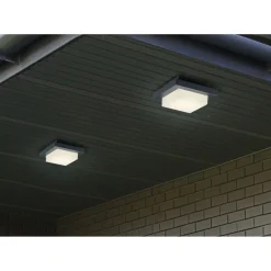 LED-katto-/seinävalaisin Hondo 140x140x65 mm antrasiitti