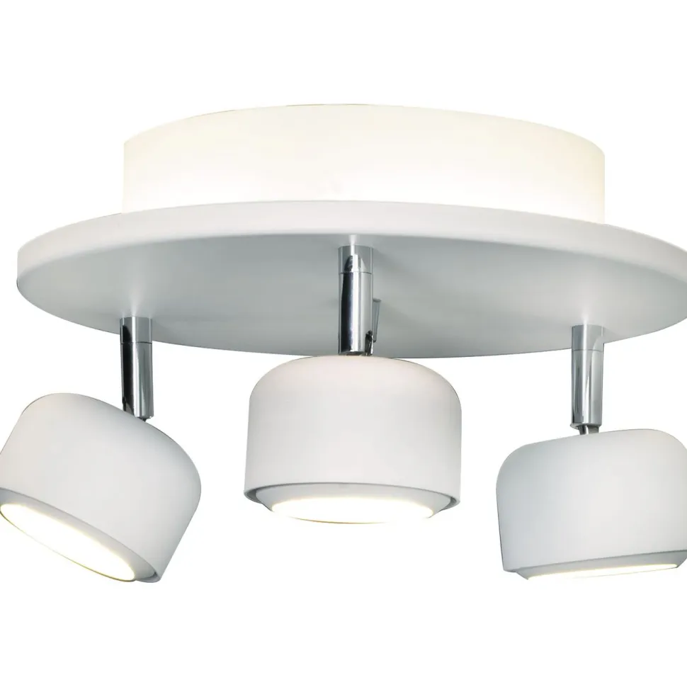 LED-kattospotti Aneta Lighting Avenir, 3-osainen, kaukosäätimellä, valkoinen