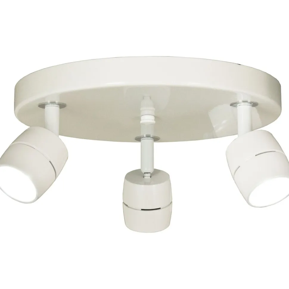 LED-kattospotti Aneta Lighting Lumi 3-osainen pyöreä valkoinen himmennettävä