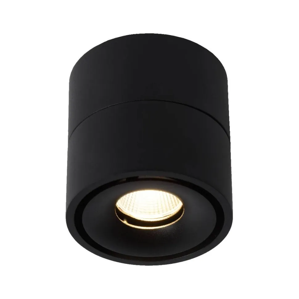 LED-kattospotti Lucide Yumiko 78x78mm 8W himmennettävä musta