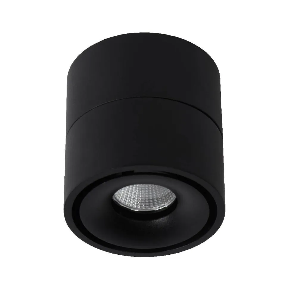 LED-kattospotti Lucide Yumiko 78x78mm 8W himmennettävä musta