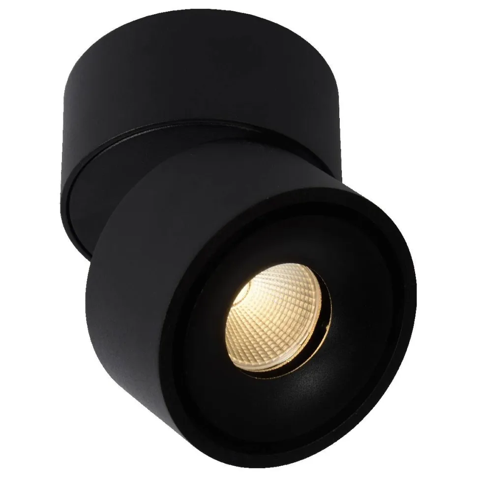 LED-kattospotti Lucide Yumiko 78x78mm 8W himmennettävä musta