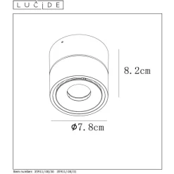LED-kattospotti Lucide Yumiko 78x78mm 8W himmennettävä musta