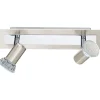 LED-kattospotti Rottelo 280x70 mm 2-osainen harjattu teräs/kromi