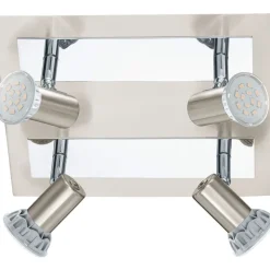 LED-kattospotti Rottelo 780x70 mm 4-osainen harjattu teräs/kromi