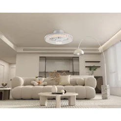 Led-kattotuuletinvalaisin FocusLight Milano Led Ø48cm, 2800lm, musta