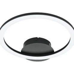 LED-Kattovalaisin Eglo connect.z Parrapos-z 12W 34x30x4,5cm musta/valkoinen