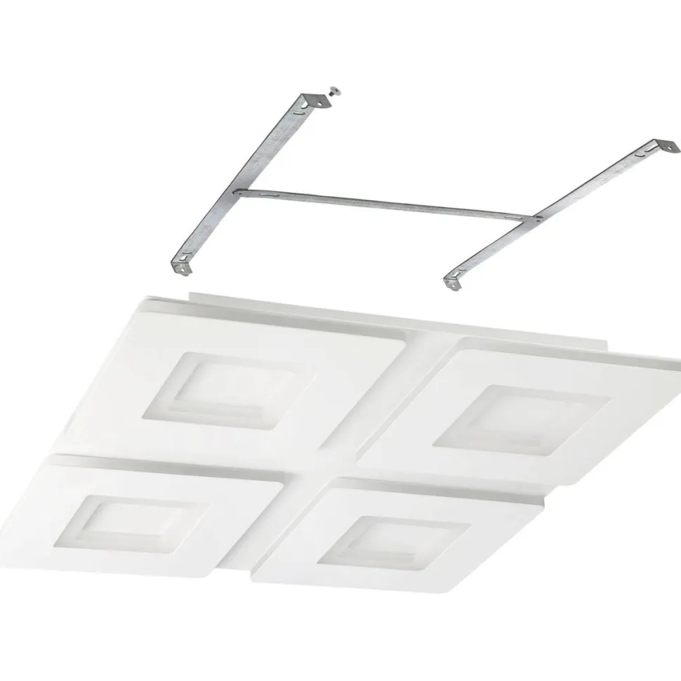 LED-Kattovalaisin Eglo connect.z Padrogiano-z 4-osainen 45x45cm RGBW valkoinen