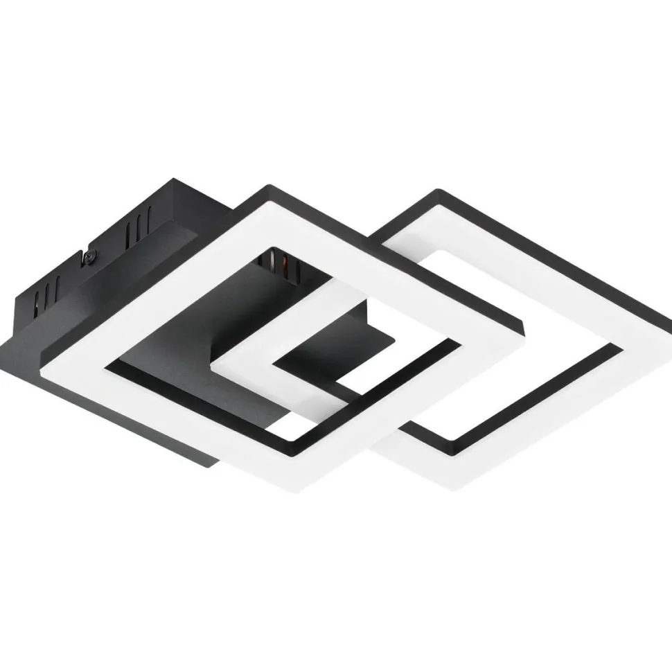 LED-Kattovalaisin Eglo connect.z Paranday-z 15.5W 47x22,5x6cm musta/valkoinen