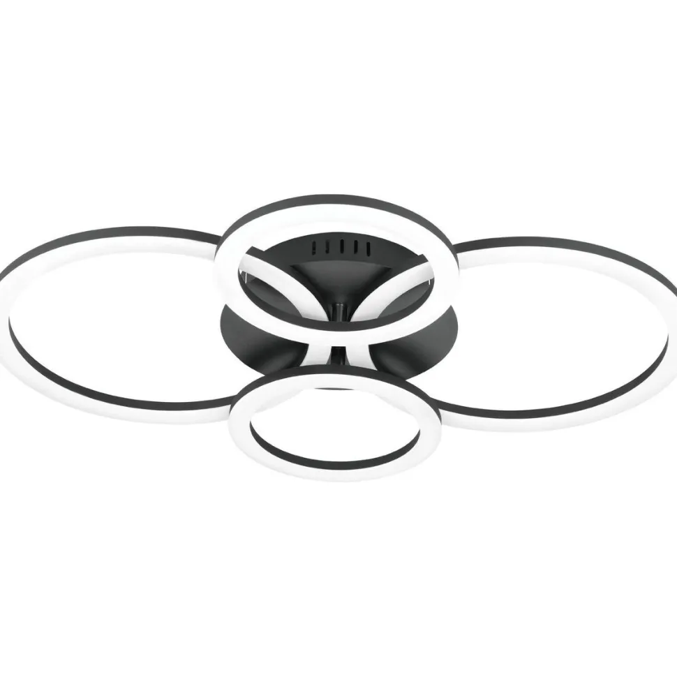 LED-Kattovalaisin Eglo connect.z Parrapos-z 41W 61,5x45x8cm musta/valkoinen