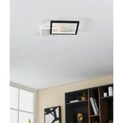 LED-Kattovalaisin Eglo Gafares 15W 33x33cm kaukosäädin musta/valkoinen