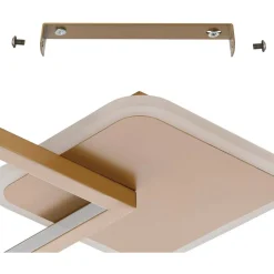 LED-Kattovalaisin Eglo Gafares 15W 33x33cm kaukosäädin musta/valkoinen