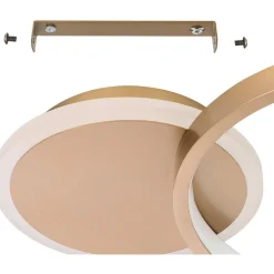 LED-Kattovalaisin Eglo Gafares 15W 40,5x29cm kaukosäädin kulta/valkoinen