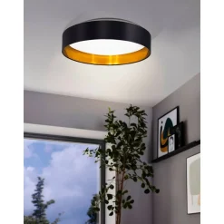 LED-Kattovalaisin Eglo Maserlo 2 Ø38cm musta
