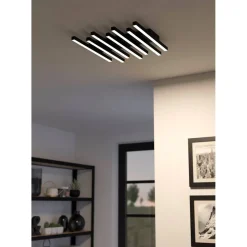 LED-Kattovalaisin Eglo Padulari 25.6W 53,5x47cm värivaihto + kaukosäädin musta/valkoinen