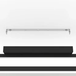 LED-Kattovalaisin Eglo Siberia 34W 78x16cm kaukosäädin musta/valkoinen
