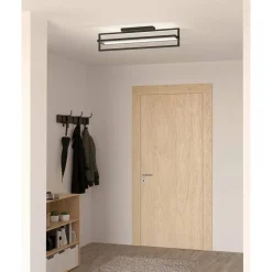 LED-Kattovalaisin Eglo Siberia 34W 78x16cm kaukosäädin musta/valkoinen