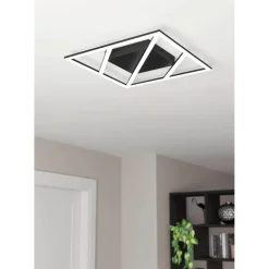 LED-Kattovalaisin Eglo Ulisano 21W 42x42cm värivaihto + kaukosäädin musta/valkoinen