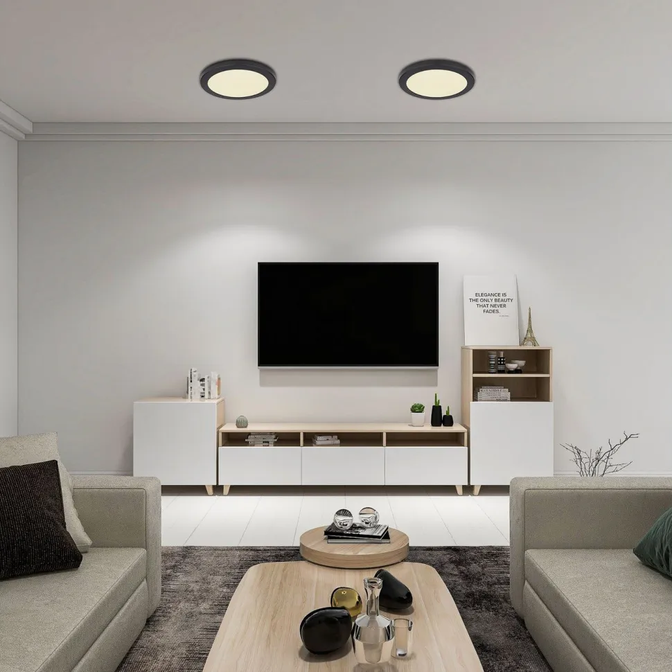 LED-kattovalaisin Globo Lasse Ø13cm, 6W, 3000-6500K, valkoinen