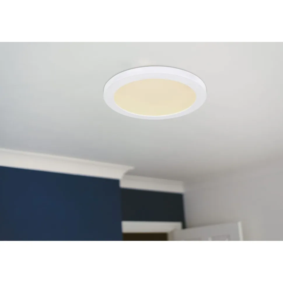 LED-kattovalaisin Globo Lasse Ø13cm, 6W, 3000-6500K, valkoinen