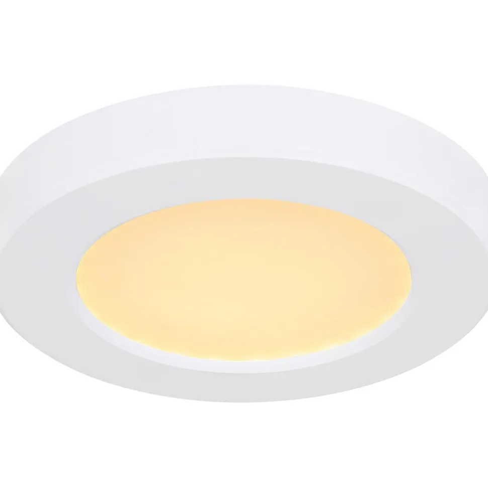 LED-kattovalaisin Globo Lasse Ø13cm, 6W, 3000-6500K, valkoinen