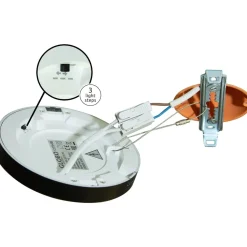 LED-kattovalaisin Globo Lasse Ø13cm, 6W, 3000-6500K, valkoinen