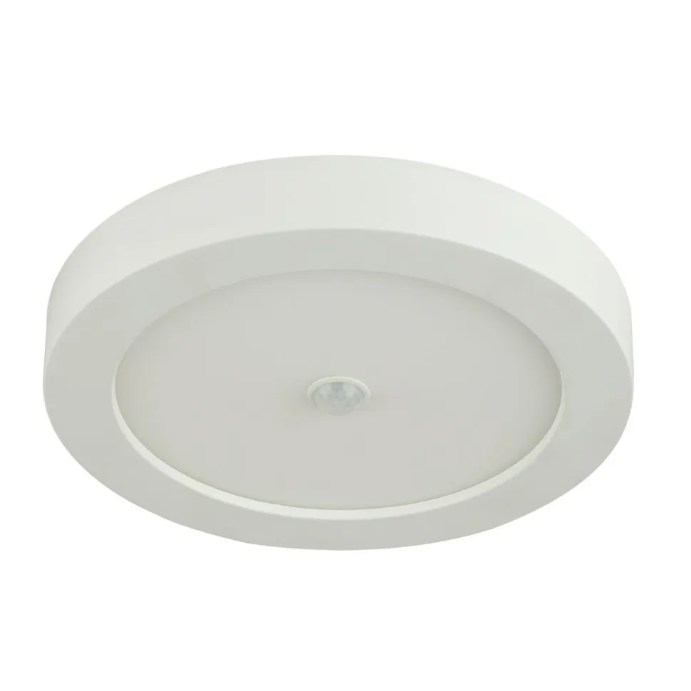 LED-kattovalaisin Globo Paula Ø22,6x3,5cm 18W liiketunnistimella valkoinen