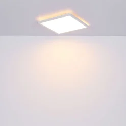 LED-kattovalaisin Globo Sapana IP44 29,4x29,4 cm valkoinen