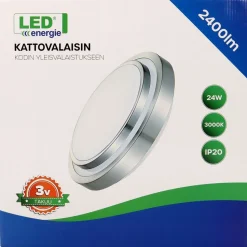 LED-kattovalaisin LED Energie Ø41cm, 24W, 2400lm, 3000K, alumiinikehys