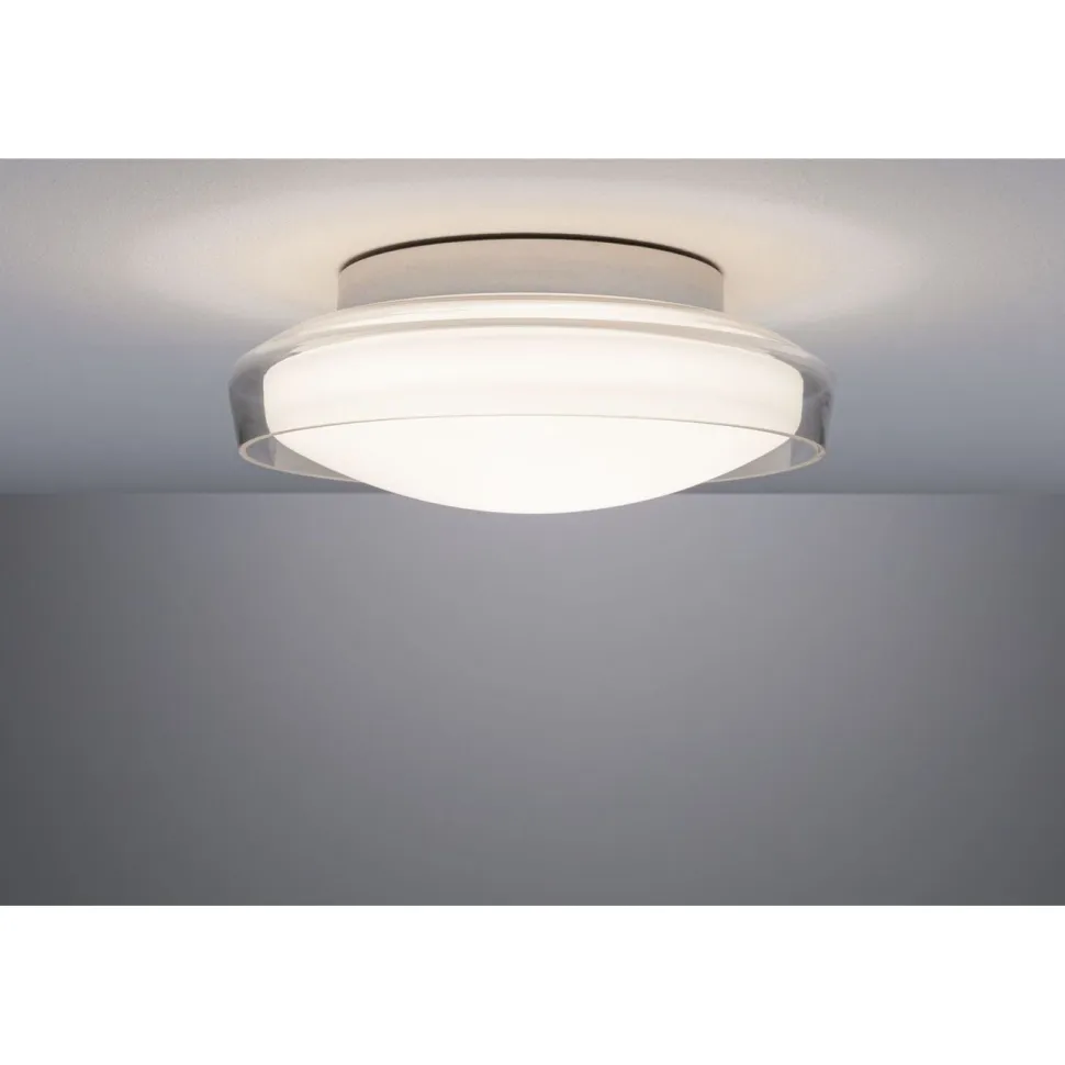 LED-kattovalaisin Paulmann Luena, 25cm, IP44, 3000K, kromi