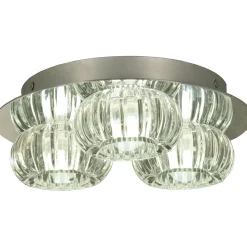 LED-kattovalaisin Aneta Lighting Sorrento 3-osainen IP44 kirkas/kromi