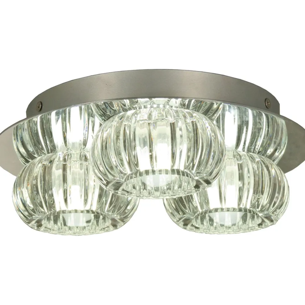 LED-kattovalaisin Aneta Lighting Sorrento 3-osainen IP44 kirkas/kromi