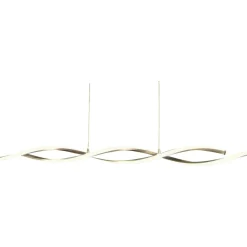 LED-kattovalaisin Aneta Lighting Swirl 109 teräs/valkoinen